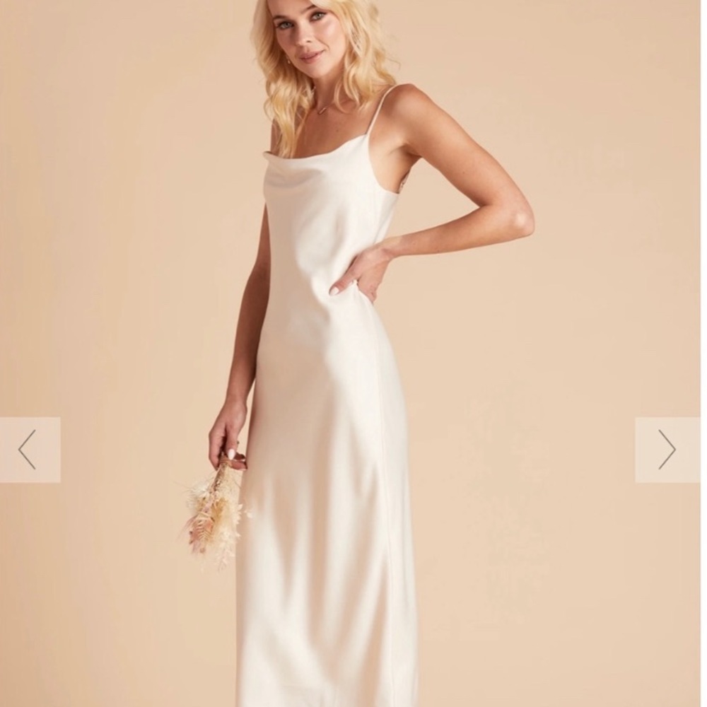 ISO Birdie grey Lisa midi dress color champagne